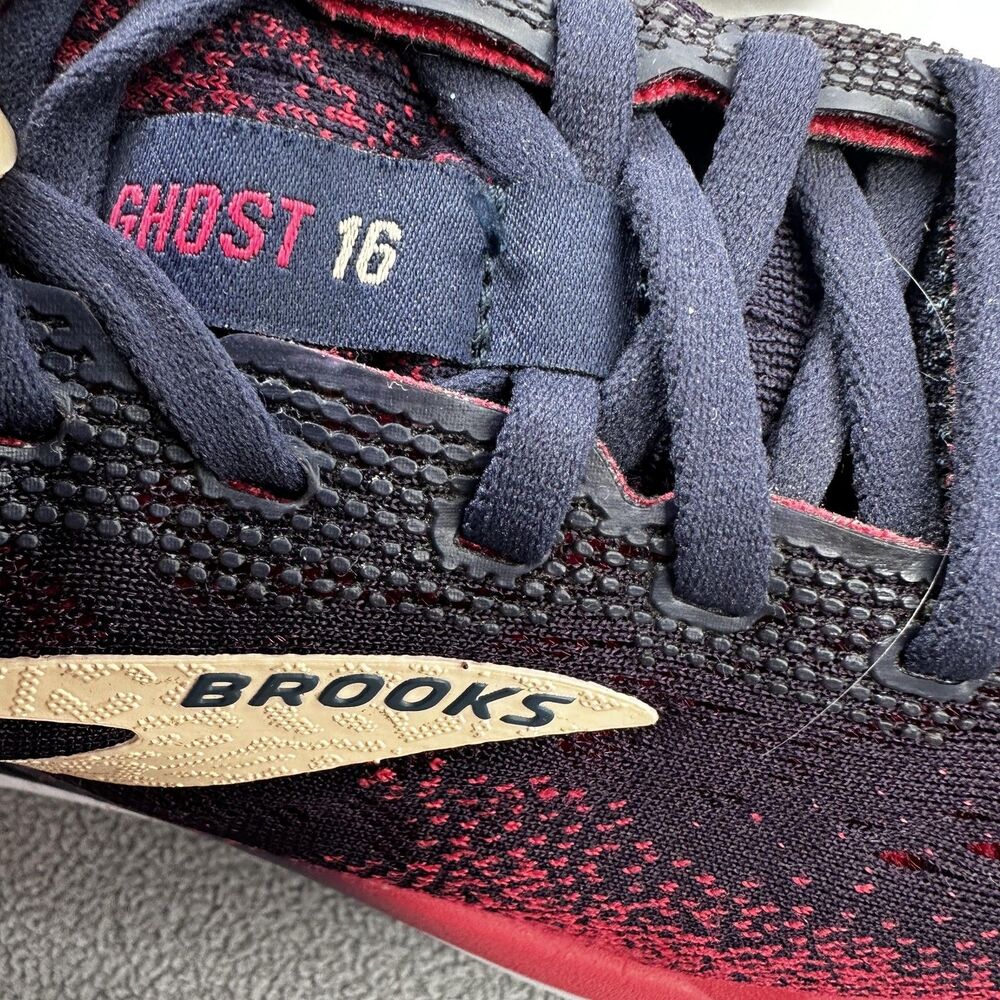 Brooks Ghost 16 Running Shoes Womens 8.5 Wide Navy Pink Mesh Athletic Sneakers - Picture 11 of 11